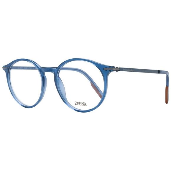 Ermenegildo Zegna Blue Plastic & Titanium Glasses...